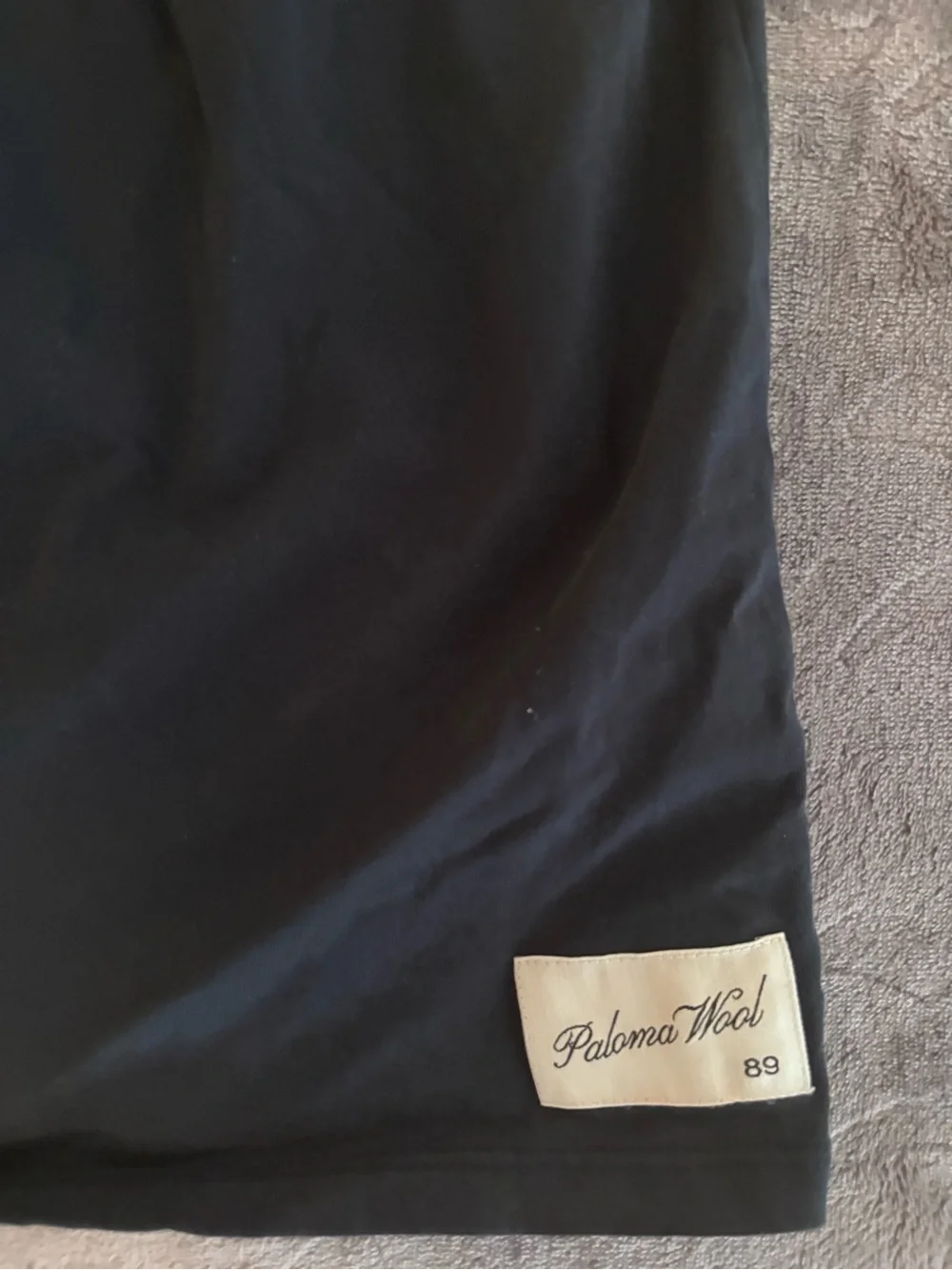 Paloma Wool Black Tee with Gray Raglan Sleeves - Picture 3 of 5